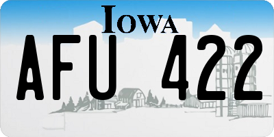 IA license plate AFU422