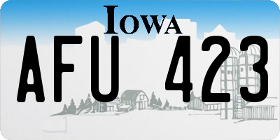 IA license plate AFU423