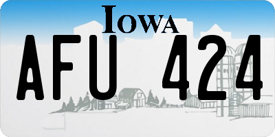 IA license plate AFU424