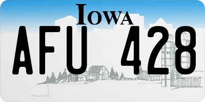 IA license plate AFU428