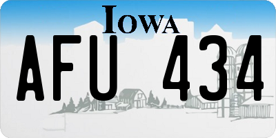 IA license plate AFU434