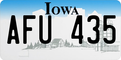 IA license plate AFU435