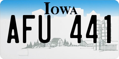 IA license plate AFU441