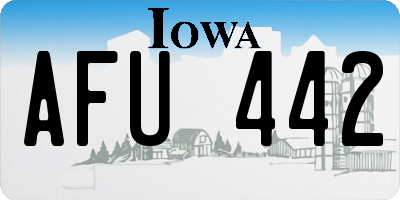 IA license plate AFU442