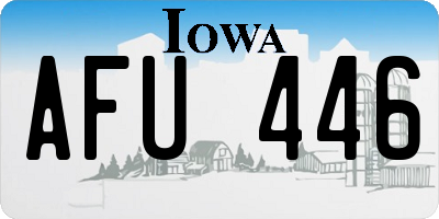 IA license plate AFU446