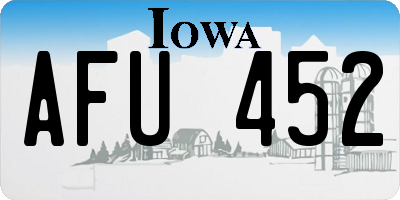 IA license plate AFU452