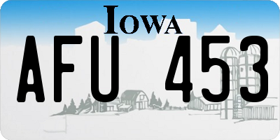 IA license plate AFU453
