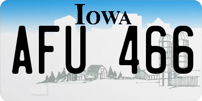IA license plate AFU466