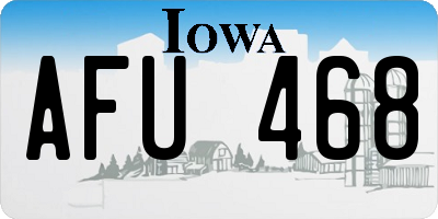 IA license plate AFU468