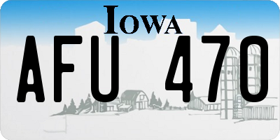 IA license plate AFU470