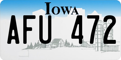 IA license plate AFU472