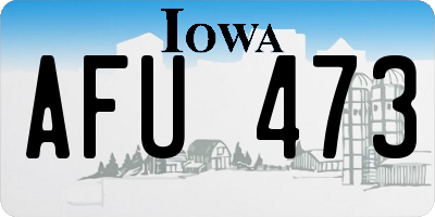 IA license plate AFU473