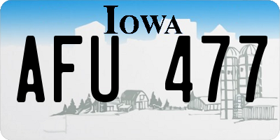 IA license plate AFU477