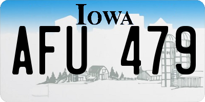 IA license plate AFU479