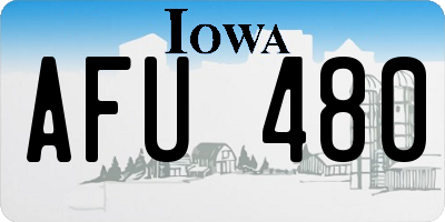 IA license plate AFU480