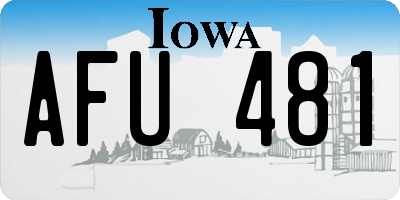 IA license plate AFU481