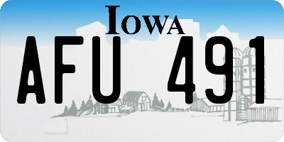 IA license plate AFU491