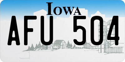 IA license plate AFU504
