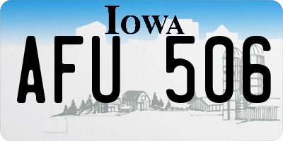 IA license plate AFU506