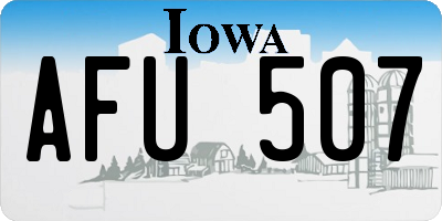 IA license plate AFU507