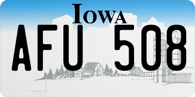 IA license plate AFU508