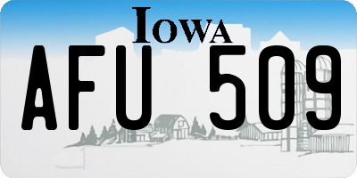 IA license plate AFU509