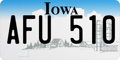 IA license plate AFU510