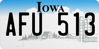 IA license plate AFU513