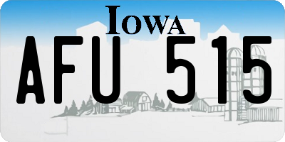 IA license plate AFU515
