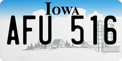 IA license plate AFU516