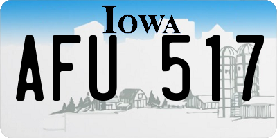 IA license plate AFU517