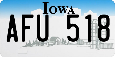 IA license plate AFU518