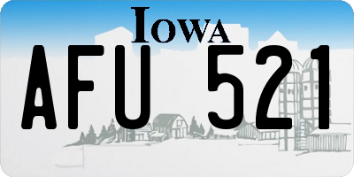 IA license plate AFU521