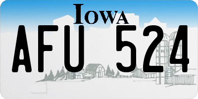 IA license plate AFU524