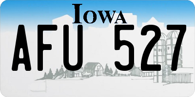 IA license plate AFU527