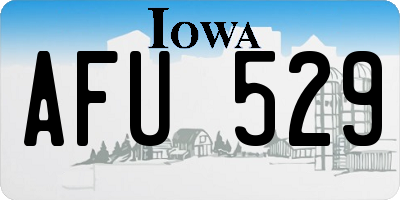IA license plate AFU529