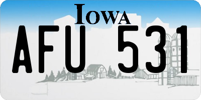 IA license plate AFU531
