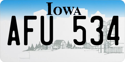 IA license plate AFU534