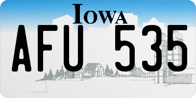 IA license plate AFU535