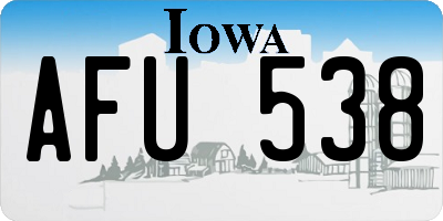 IA license plate AFU538
