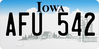 IA license plate AFU542