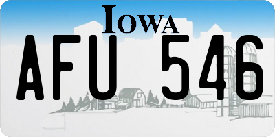 IA license plate AFU546