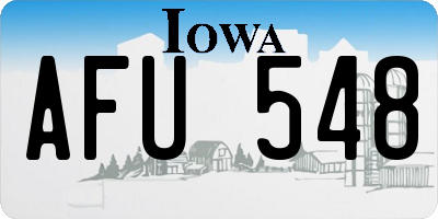 IA license plate AFU548