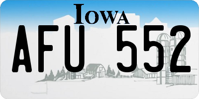 IA license plate AFU552