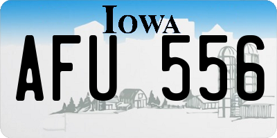 IA license plate AFU556