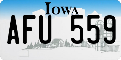 IA license plate AFU559
