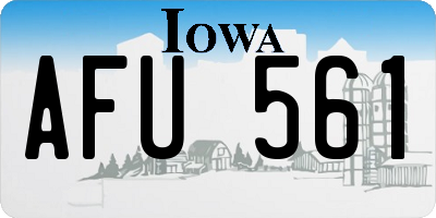 IA license plate AFU561