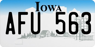 IA license plate AFU563