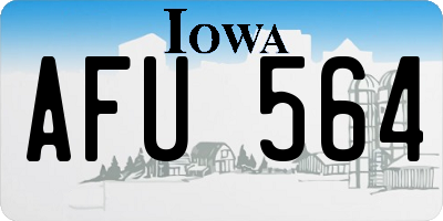 IA license plate AFU564