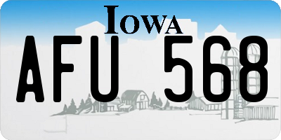 IA license plate AFU568